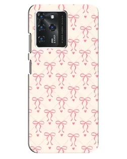 Чехол для ZTE Blade V30 с картинкой «Розовые бантики Coquette»