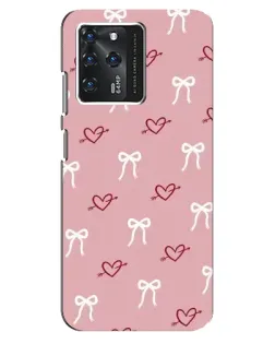 Чехол для ZTE Blade V30 с картинкой «Сердца и банты»