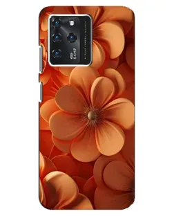 Чехол для ZTE Blade V30 с картинкой «Оранжевый макро цветок»