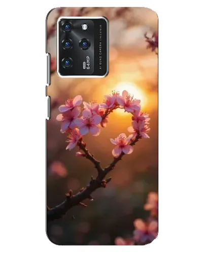 Чехол для ZTE Blade V30 с картинкой «Розовый цвет сердце на фоне заката» Чехол для ZTE Blade V30 с картинкой «Розовый цвет сердце на фоне заката»