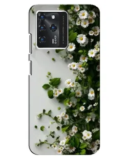 Чехол для ZTE Blade V30 с картинкой «Ветка мелких белых цветов»