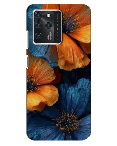 Чехол для ZTE Blade V30 с картинкой «Яркая сине-оранжевая флора» Чехол для ZTE Blade V30 с картинкой «Яркая сине-оранжевая флора»