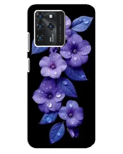 Чехол для ZTE Blade V30 с картинкой «Фиолетовые цветы с росою»