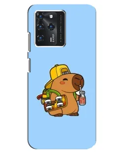 Чохол для ZTE Blade V30 з картинкою «Капібара на скейті»