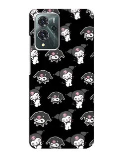 Чехол для ZTE Blade V40 Pro с картинкой «Черный паттерн Kuromi»