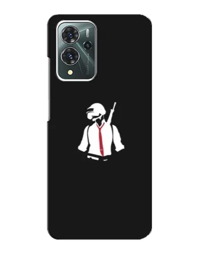 Чехол для ZTE Blade V40 Pro с картинкой «PUBG — силуэт воина»