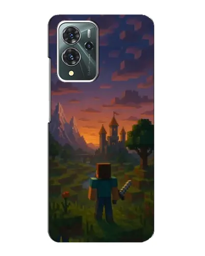 Чехол для ZTE Blade V40 Pro с картинкой «Стив у башни» Чехол для ZTE Blade V40 Pro с картинкой «Стив у башни»