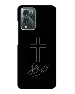 Чехол для ZTE Blade V40 Pro с картинкой «Графический крест Jesus»