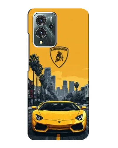 Чехол для ZTE Blade V40 Pro с картинкой «Желтый Lamborghini город»