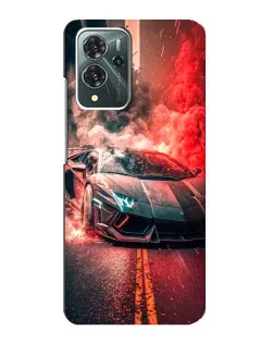 Чехол для ZTE Blade V40 Pro с картинкой «Lamborghini красный дым»