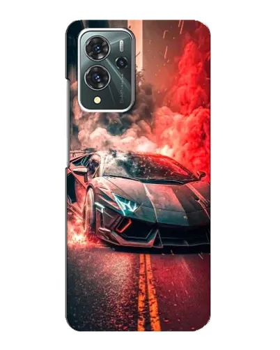Чехол для ZTE Blade V40 Pro с картинкой «Lamborghini красный дым»