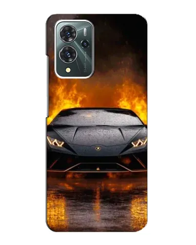 Чехол для ZTE Blade V40 Pro с картинкой «Lamborghini в огне»