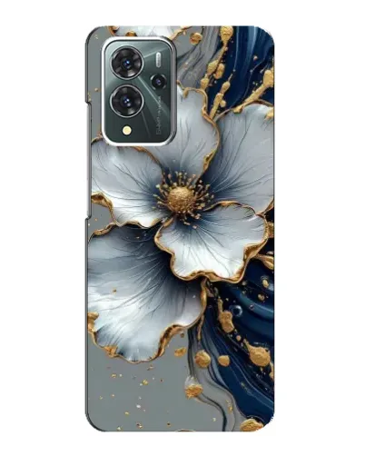 Чехол для ZTE Blade V40 Pro с картинкой «Белый цветок и золотой флюид» Чехол для ZTE Blade V40 Pro с картинкой «Белый цветок и золотой флюид»