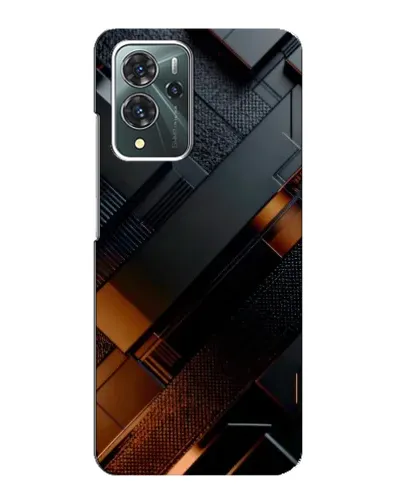 Чехол для ZTE Blade V40 Pro с картинкой «Черные геометрические блоки»