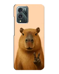 Чехол для ZTE Blade V40 Pro с картинкой «Капибара виктория»