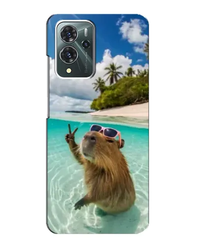 Чехол для ZTE Blade V40 Pro с картинкой «Капибара на море» Чехол для ZTE Blade V40 Pro с картинкой «Капибара на море»