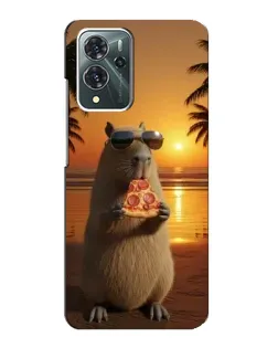 Чехол для ZTE Blade V40 Pro с картинкой «Капибара с пиццей»