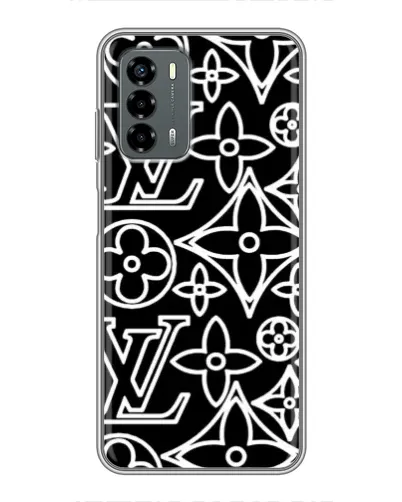 Чехол для Blade V40 Vita с картинкой «Черно-белый узор LV»