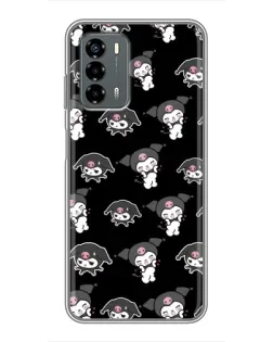 Чехол для Blade V40 Vita с картинкой «Черный паттерн Kuromi»