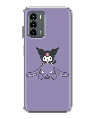 Чехол для Blade V40 Vita с картинкой «Kuromi на лиловом фоне»