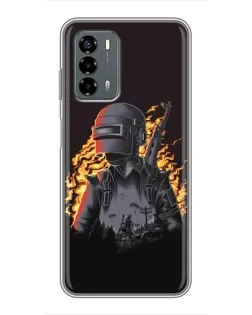 Чехол для Blade V40 Vita с картинкой «PUBG — огненный силуэт» Чехол для Blade V40 Vita с картинкой «PUBG — огненный силуэт»