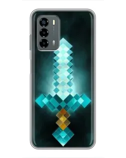 Чехол для Blade V40 Vita с картинкой «Алмазный меч неон» Чехол для Blade V40 Vita с картинкой «Алмазный меч неон»