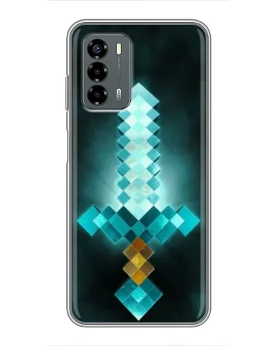Чехол для Blade V40 Vita с картинкой «Алмазный меч неон»
