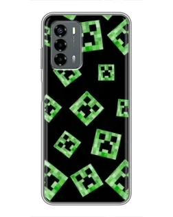 Чехол для Blade V40 Vita с картинкой «Паттерн с криперами» Чехол для Blade V40 Vita с картинкой «Паттерн с криперами»