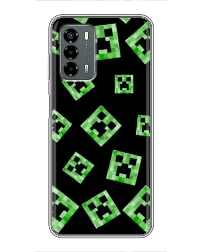 Чехол для Blade V40 Vita с картинкой «Паттерн с криперами»