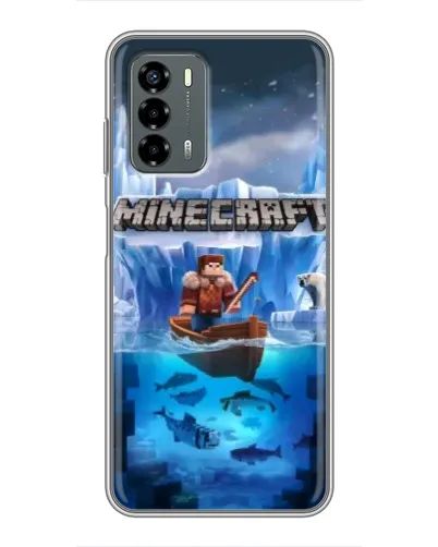 Чехол для Blade V40 Vita с картинкой «Minecraft ледяной мир»