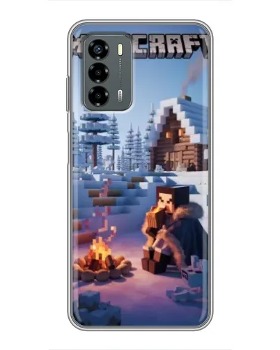 Чехол для Blade V40 Vita с картинкой «Зимний Minecraft»