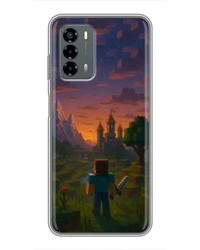 Чехол для Blade V40 Vita с картинкой «Стив у башни»