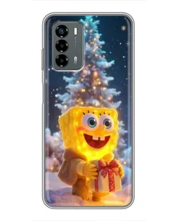 Чехол для Blade V40 Vita с картинкой «Рождественский Спанч Боб»