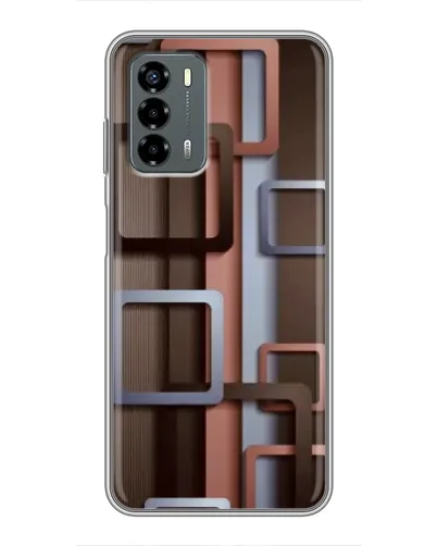 Чехол для Blade V40 Vita с картинкой «Коричневые объемные квадраты» Чехол для Blade V40 Vita с картинкой «Коричневые объемные квадраты»