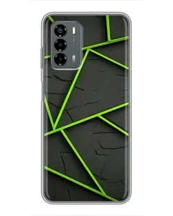 Чехол для Blade V40 Vita с картинкой «Зеленые геометрические линии»