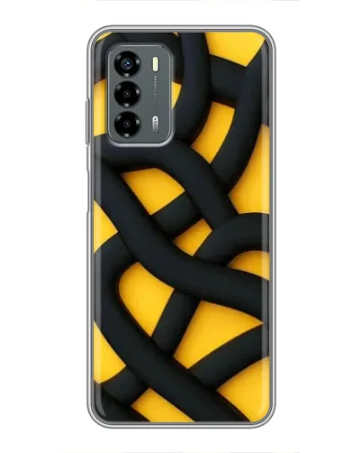 Чехол для Blade V40 Vita с картинкой «Черное желтое переплетение» Чехол для Blade V40 Vita с картинкой «Черное желтое переплетение»