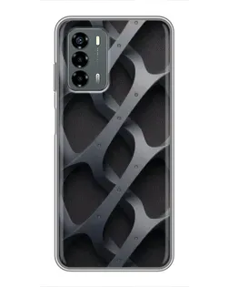 Чехол для Blade V40 Vita с картинкой «Объемное серое плетение»