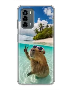 Чехол для Blade V40 Vita с картинкой «Капибара на море» Чехол для Blade V40 Vita с картинкой «Капибара на море»