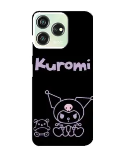 Чехол для ZTE Blade V50 Design с картинкой «Kuromi — черный минимализм»