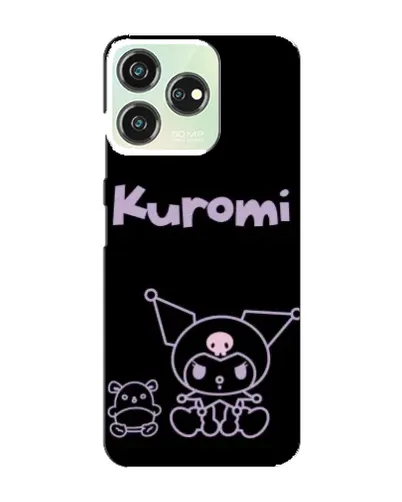 Чехол для ZTE Blade V50 Design с картинкой «Kuromi — черный минимализм»