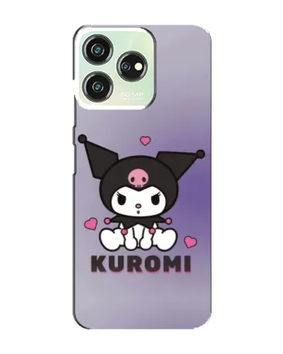 Чехол для ZTE Blade V50 Design с картинкой «Kuromi — фиолетовый арт»