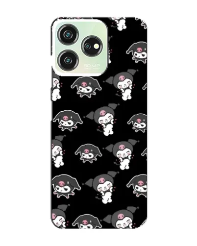 Чехол для ZTE Blade V50 Design с картинкой «Черный паттерн Kuromi»
