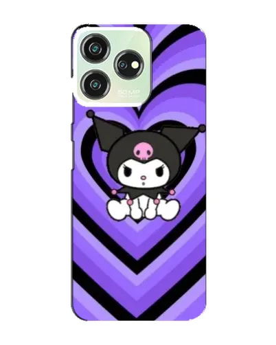 Чехол для ZTE Blade V50 Design с картинкой «Kuromi и фиолетовые сердца»