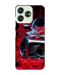 Чехол для ZTE Blade V50 Design с картинкой «Спортивная BMW и цветы»