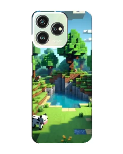 Чехол для ZTE Blade V50 Design с картинкой «Minecraft летний день»