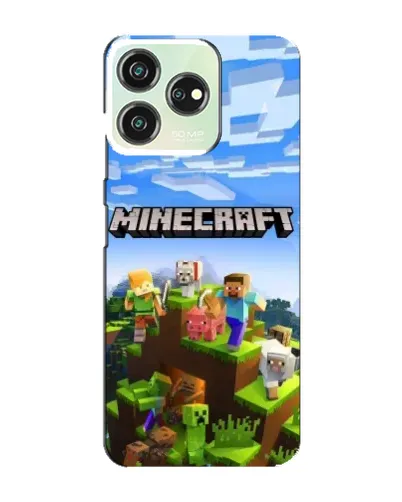 Чехол для ZTE Blade V50 Design с картинкой «Minecraft классический мир»