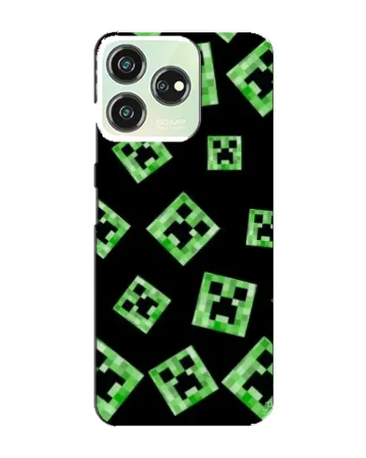 Чехол для ZTE Blade V50 Design с картинкой «Паттерн с криперами»