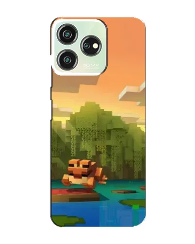 Чехол для ZTE Blade V50 Design с картинкой «Майнкрафт закат солнца»