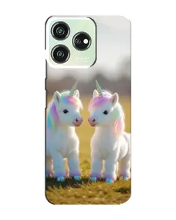 Чехол для ZTE Blade V50 Design с картинкой «Пара единорогов»