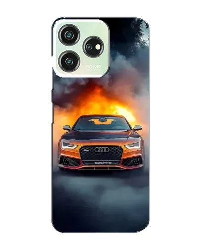 Чехол для ZTE Blade V50 Design с картинкой «Audi в огненном дыму»